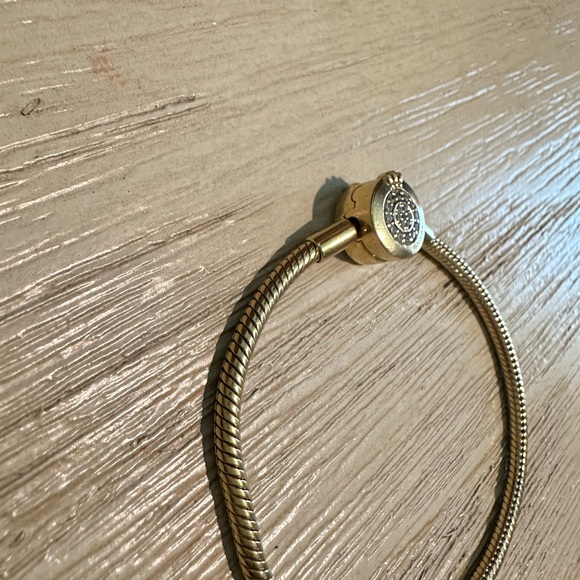 Pandora Moments Sparkling Crown O Snake Chain Bracelet AUTH. - Picture 4 of 5